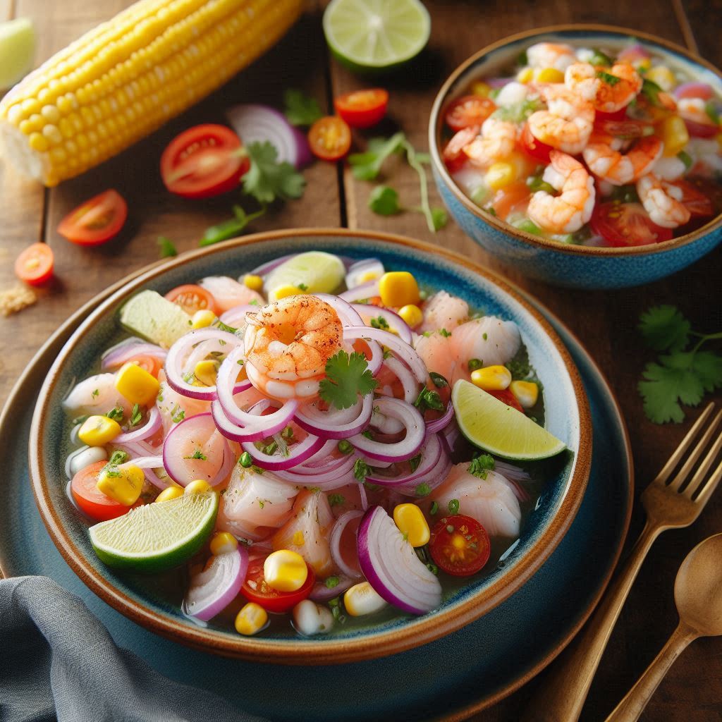 ¿Qué diferencia hay entre el ceviche peruano y el ecuatoriano en términos de ingredientes y preparación?